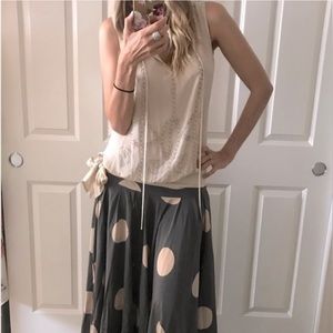 Women's Silk Blouse with Embroidered Beaded Detail